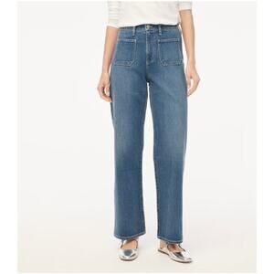J.Crew Factory Curvy Full Length Wide Leg Jean in All-Day Stretch Size 30